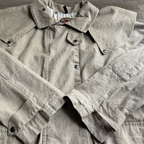 Vintage The Australian Outback Collection Duster Jacket Mens Sz L Canvas‎ Trench - Picture 7 of 12